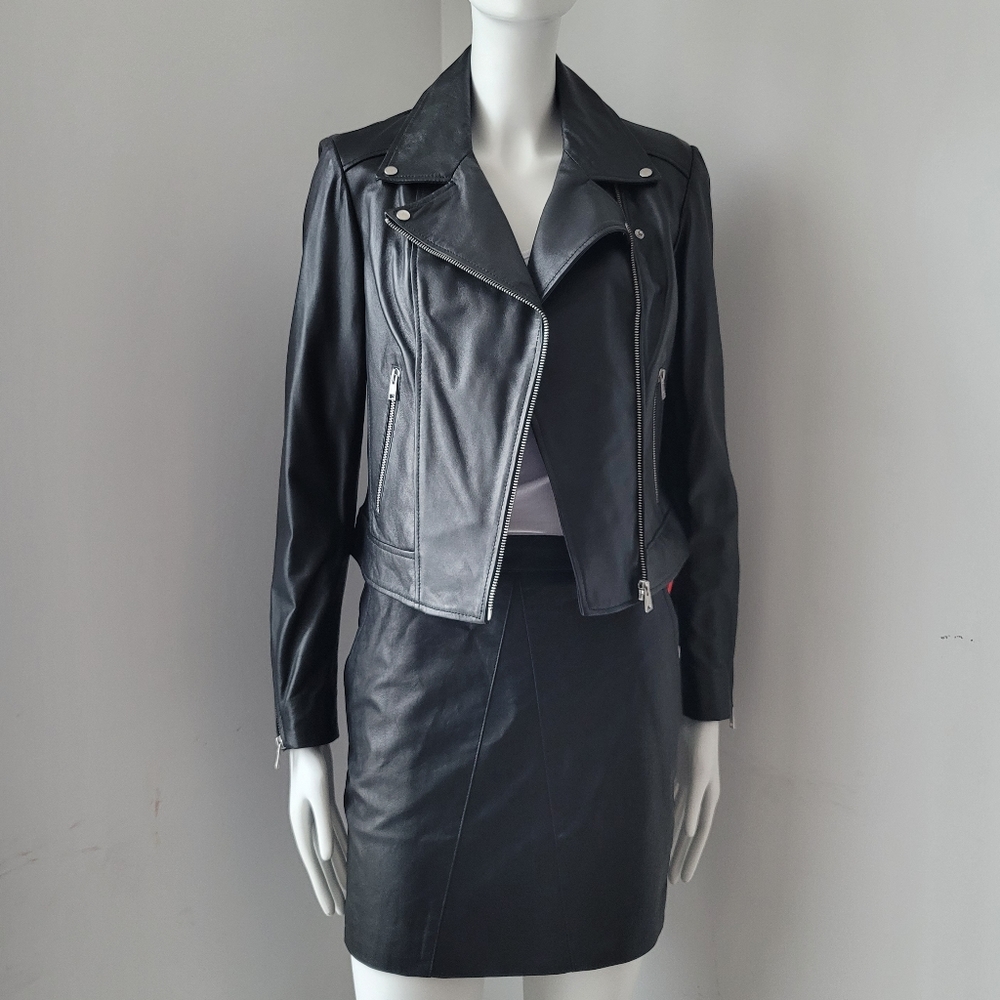 NWT Lamarque Riley Leather Moto Jacket S